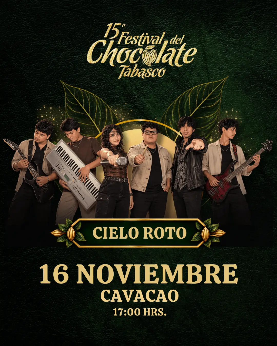Cielo Roto, Lunes 16 de noviembre a las 17:00 horas en Cavacao