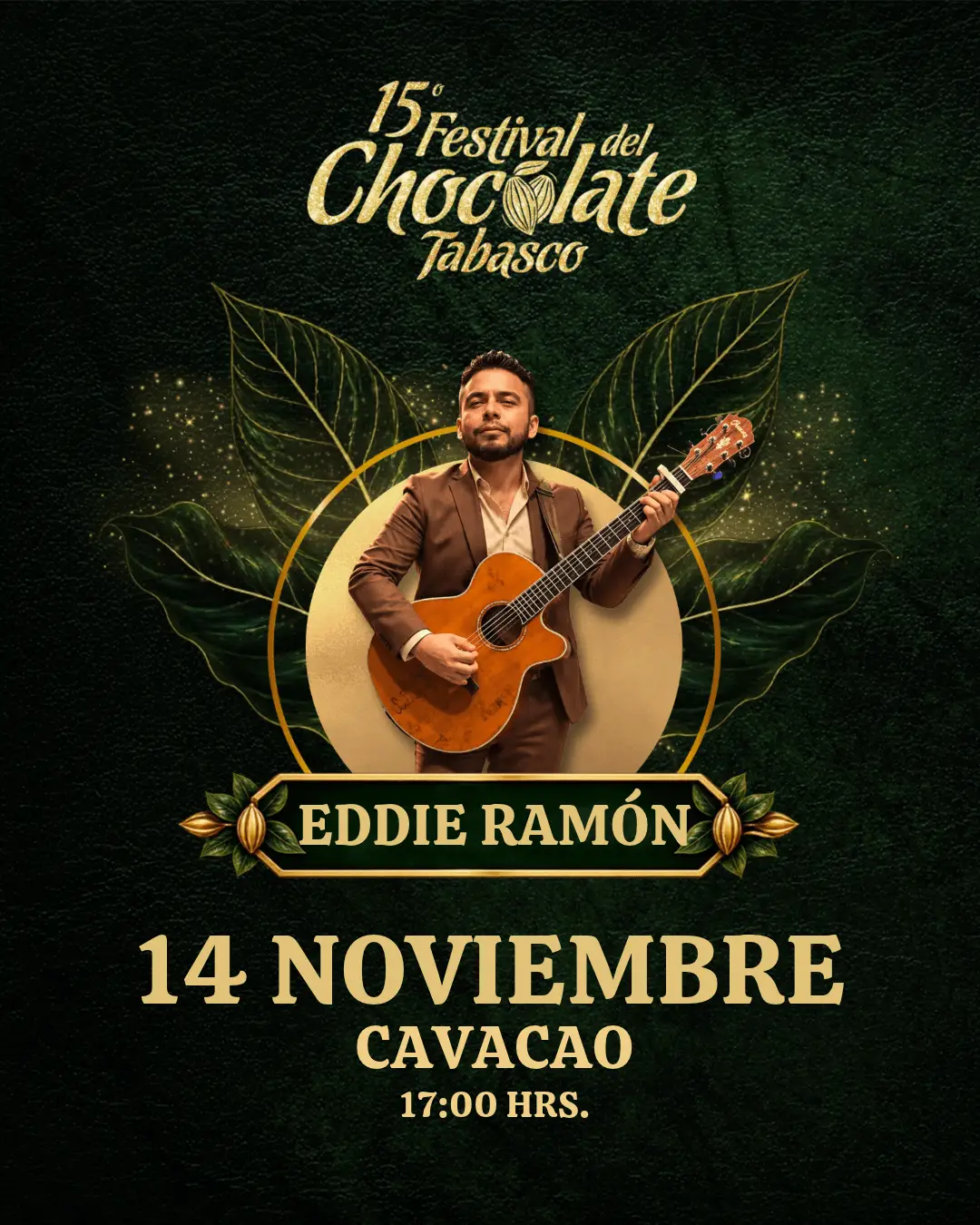 Eddie Ramón, Sábado 14 de noviembre a las 17:00 horas en Cavacao