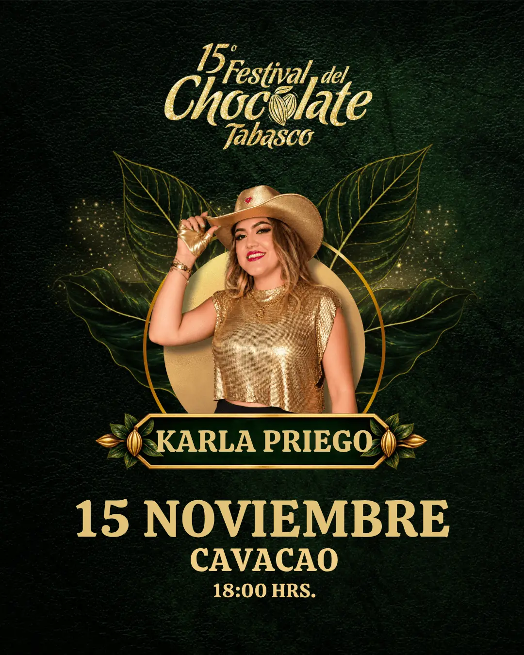 Karla Priego, Domingo 15 de noviembre a las 18:00 horas en Cavacao