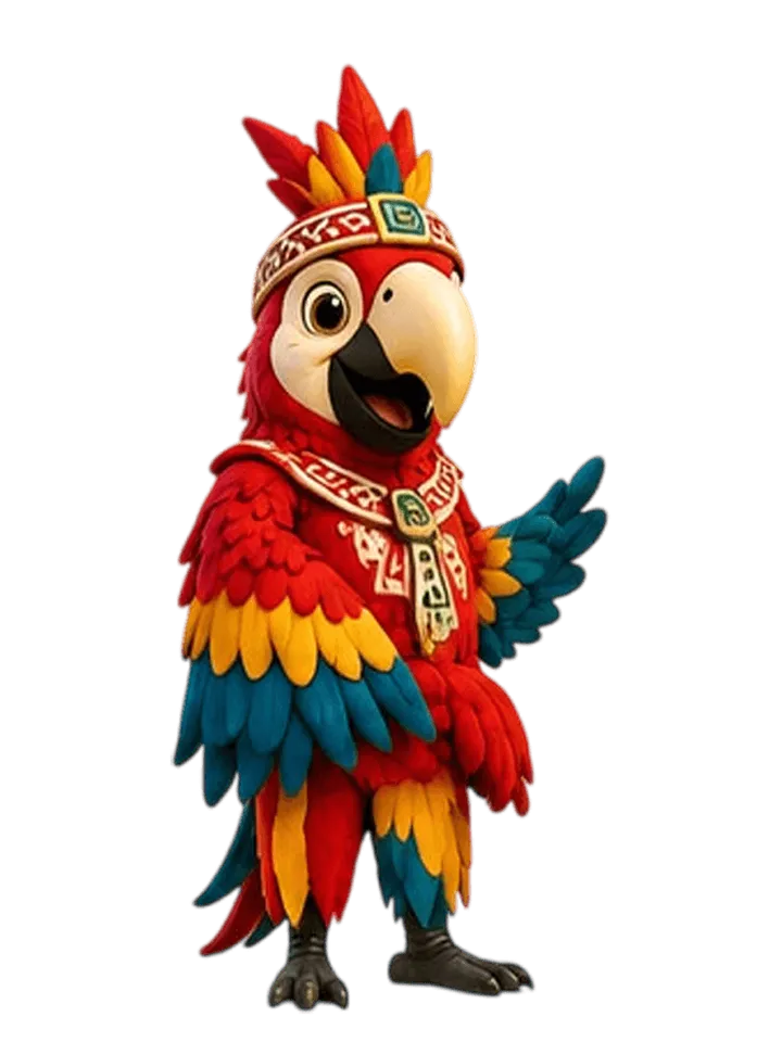 Kaawak, la guacamaya guardiana del Reino del Cielo