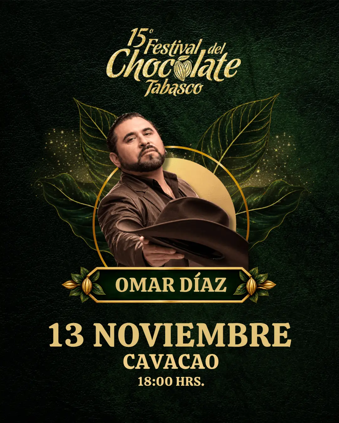 Omar Díaz, Viernes 13 de noviembre a las 18:00 horas en Cavacao