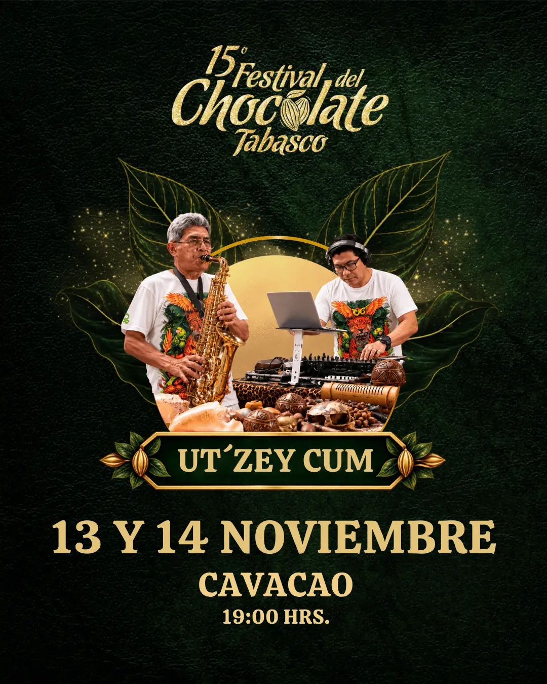 Ut’zey Cum, Viernes 13 de noviembre a las 19:00 horas en Cavacao