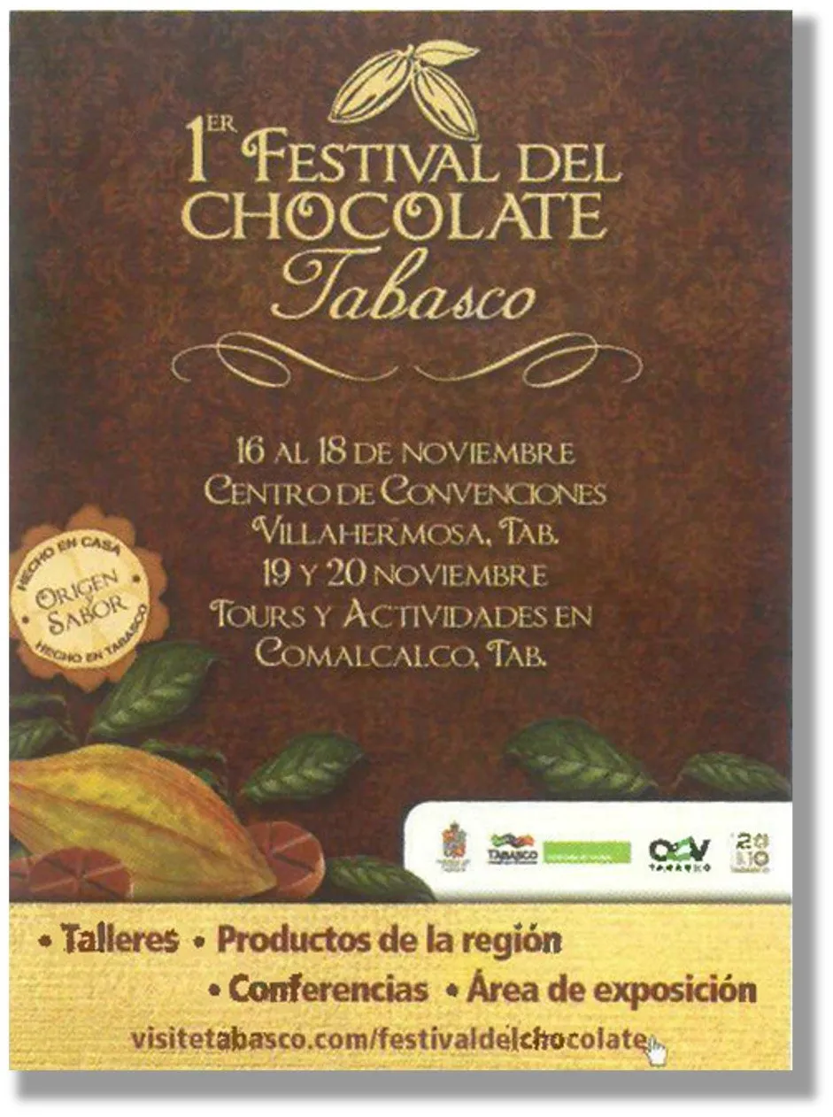 Cartel del 1.º Festival del Chocolate Tabasco (2010)