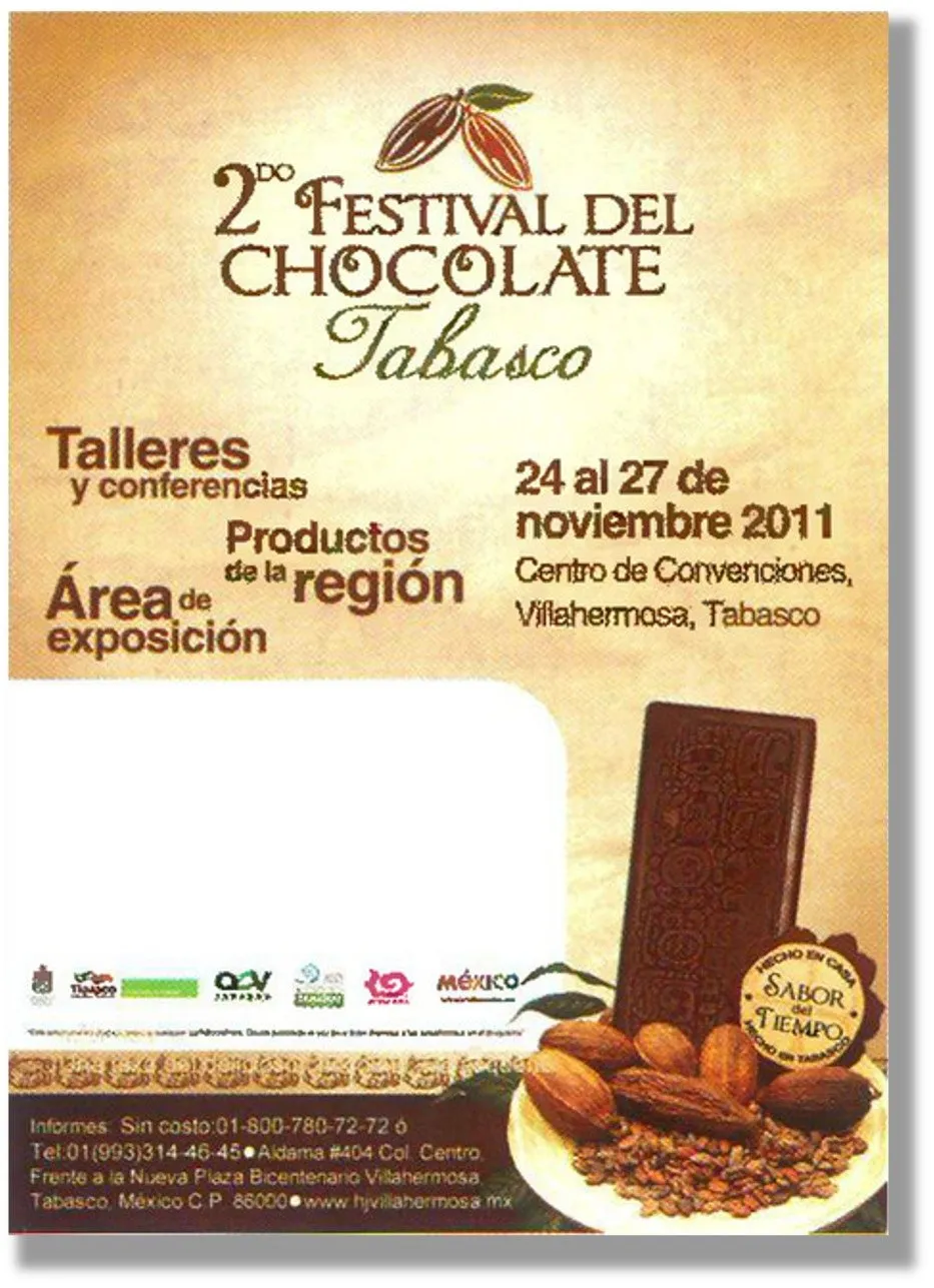 Cartel del 2.º Festival del Chocolate Tabasco (2011)
