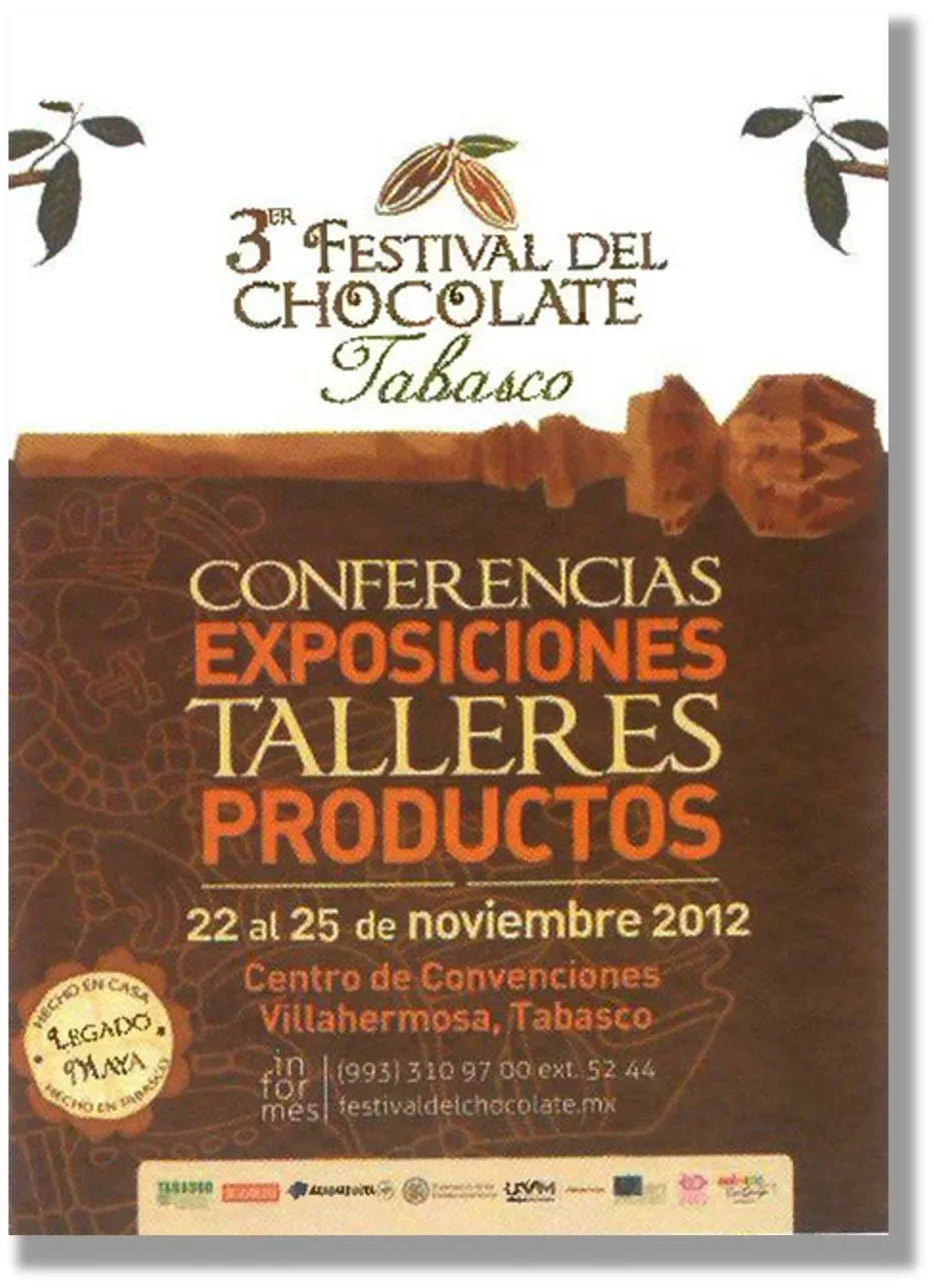 Cartel del 3.º Festival del Chocolate Tabasco (2012)