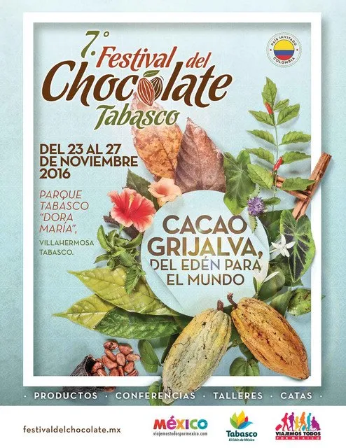 Cartel del 7.º Festival del Chocolate Tabasco (2016)