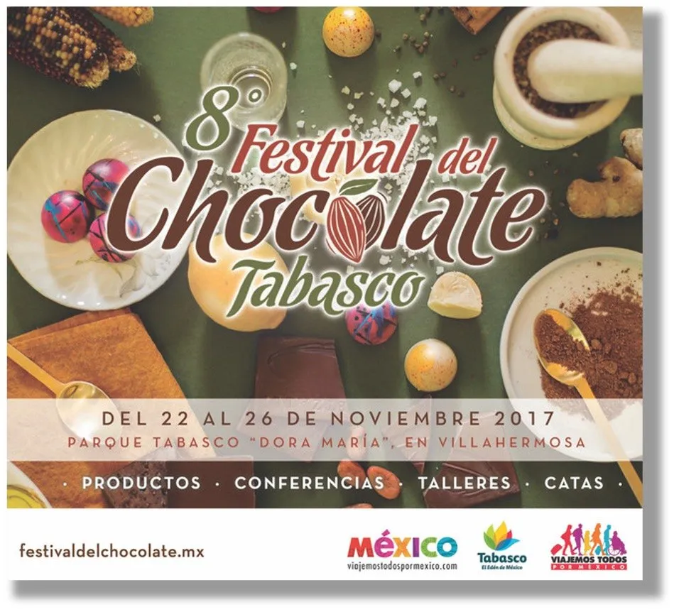 Cartel del 8.º Festival del Chocolate Tabasco (2017)