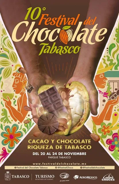 Cartel del 10.º Festival del Chocolate Tabasco (2019)