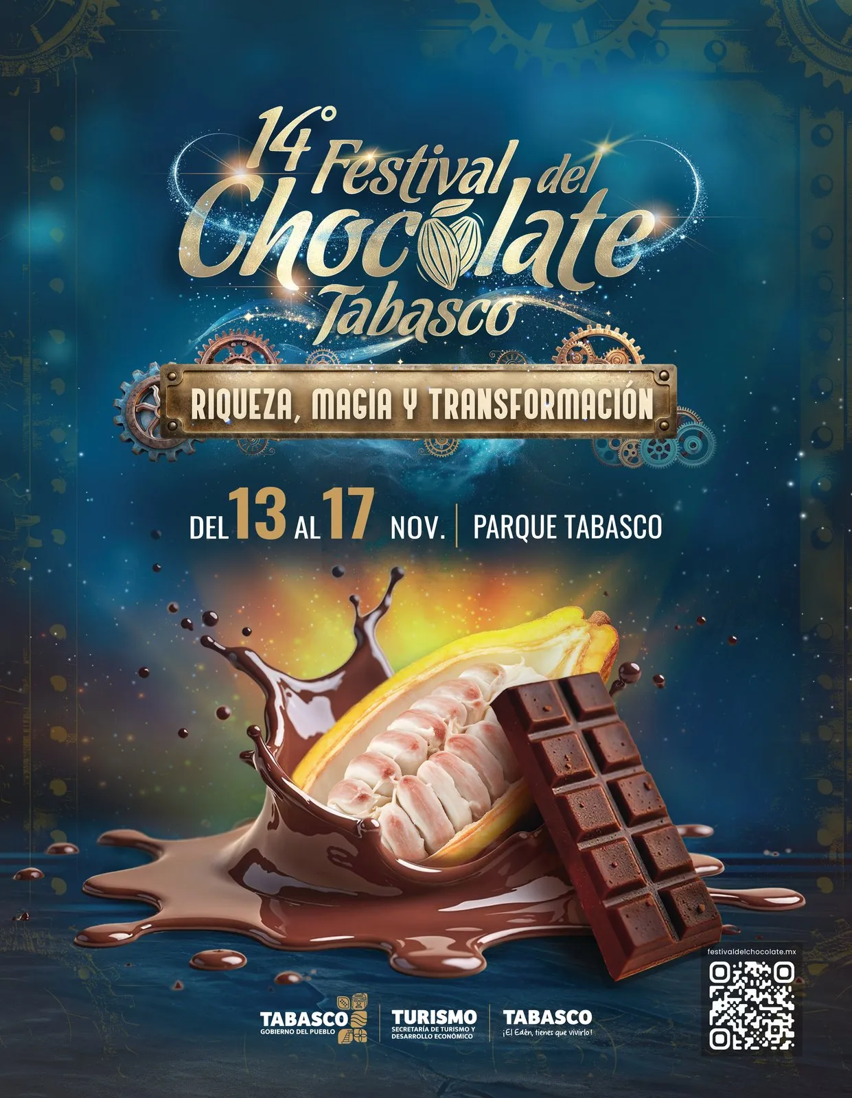 Cartel del 14.º Festival del Chocolate Tabasco (2025)
